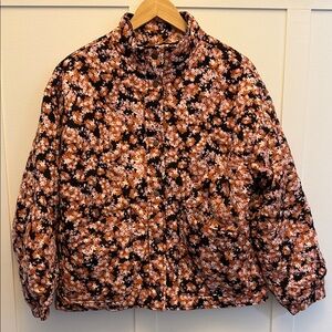Oversized Floral quilted jacket